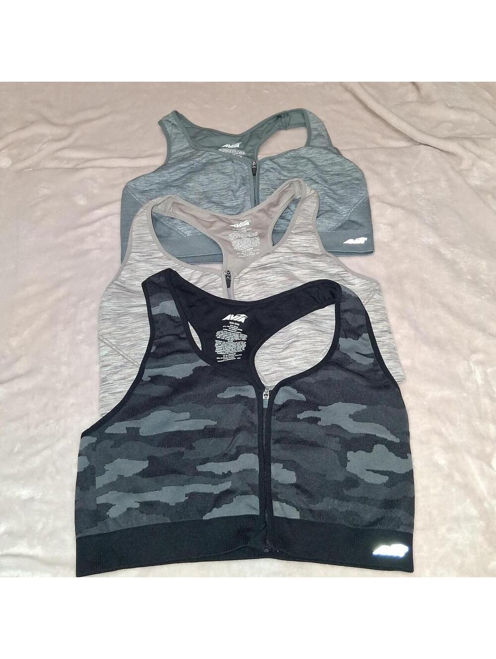 Avia Women's Grey and Multi Bra
